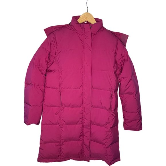 LL Bean Womens Medium Faux Fur Goose Down Insulated Hooded Puffer Parka Jacket - Picture 1 of 6